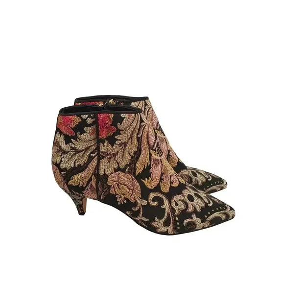 Sam Edelman Womens Kinzey Metallic Jacquard Bootiesl Size 7M - Picture 3 of 8